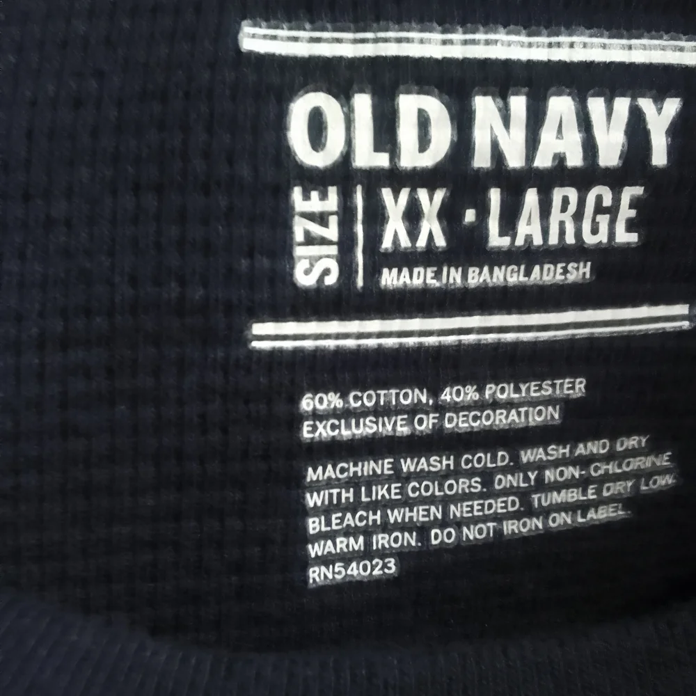 Navy Blue Men's Old Navy Tribeca NYC 93 Thermal Blue Sweater‎ Size XXL